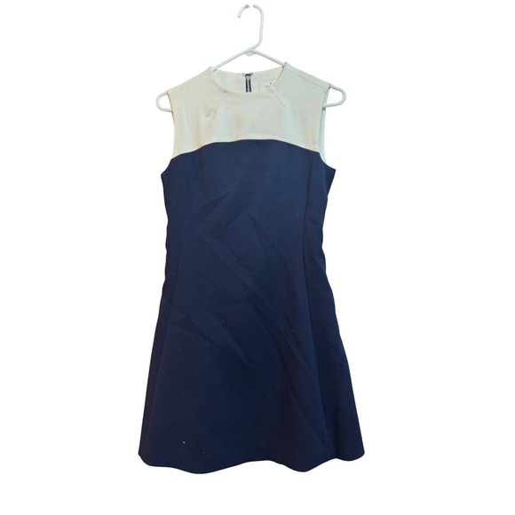 Kate‎ Spade Funnel Neck Sponge Crepe Colorblock Dress Size 2 - Picture 2 of 9